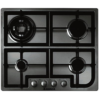 Hoover HGH64SQCX Integrated Gas Hob, Stainless Steel